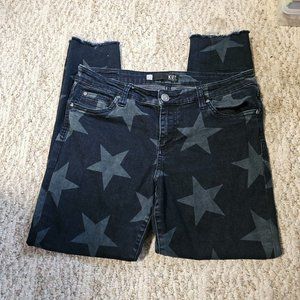 Kut From The Kloth Dark Wash Stars “Mia Toothpick Skinny" Blue Jeans, Size 10